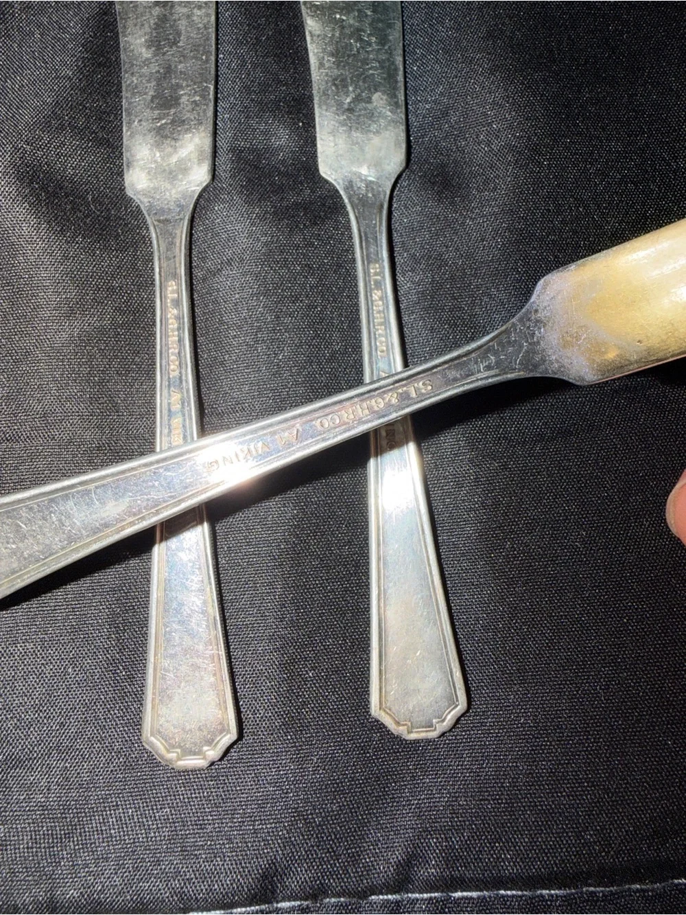 Set of 3 Vintage Stainless Butter Knives - Silver Tone